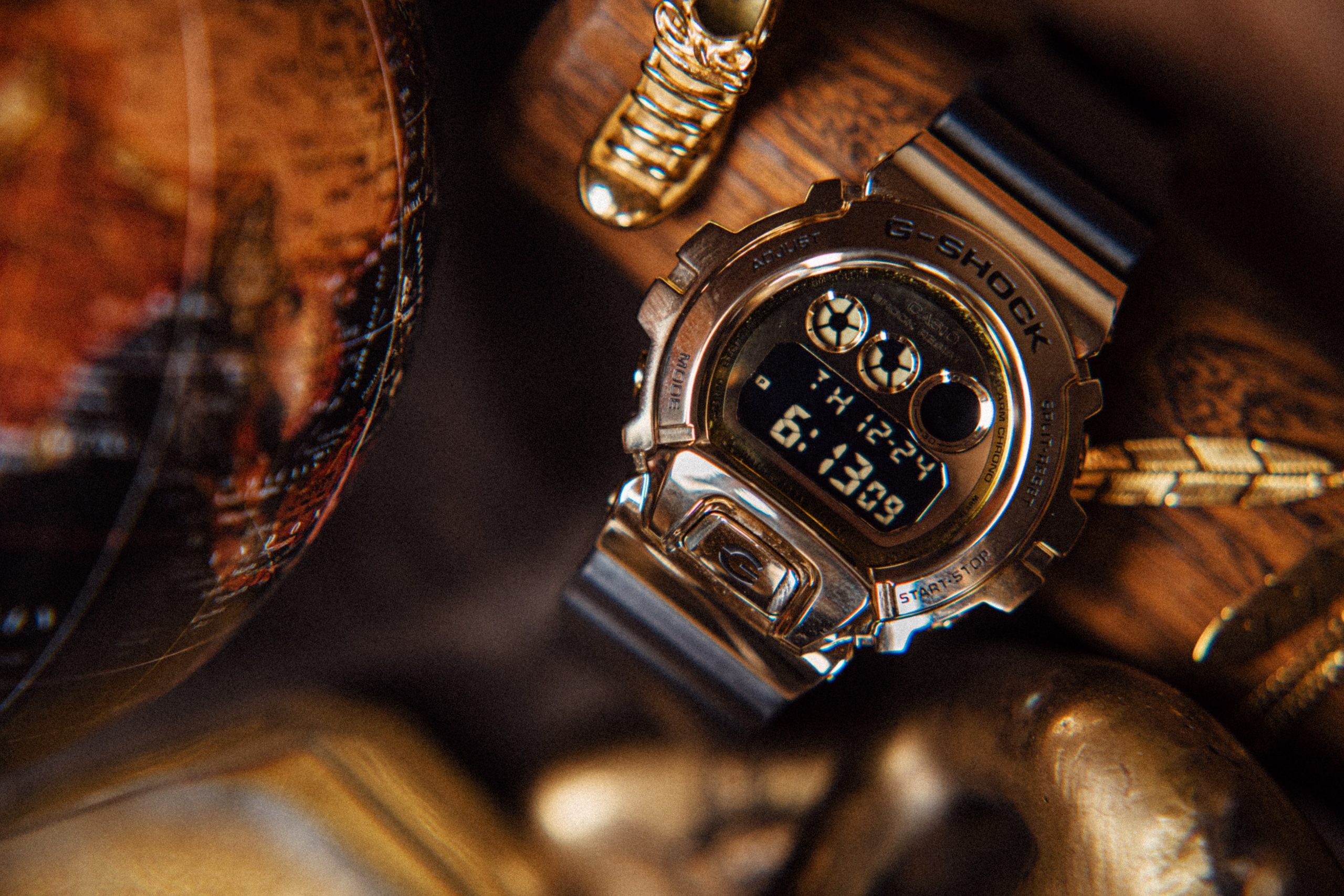 Black digital watch