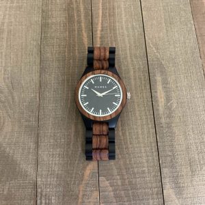 Black and brown Wooden watch by Mamba